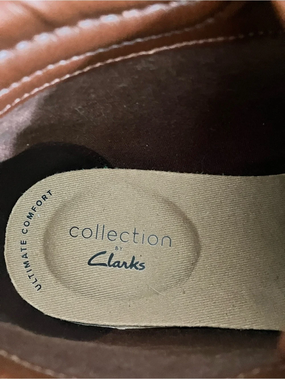 Clarks Men’s Brown Mahogany Leather Lace-Up Boots Size 9W